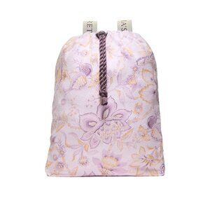 Victoria’s Secret Packable Beach Blanket Backpack Purple Floral Terry Cloth Tote